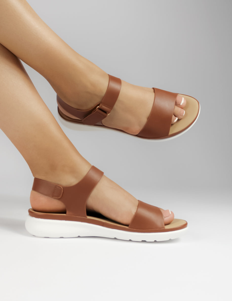 Sandalias de piso  Color Café Para Mujer De RBCOLLECTION