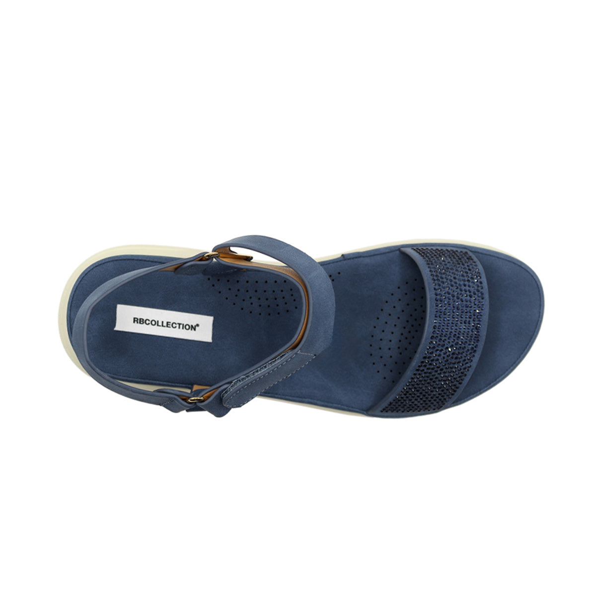 Sandalias de piso  Color Azul Para Mujer De RBCOLLECTION