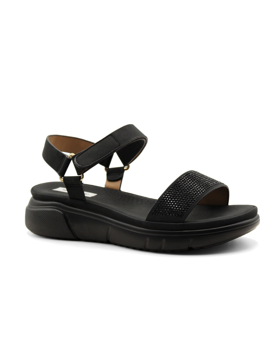 Sandalias de piso  Color Negro Para Mujer De RBCOLLECTION