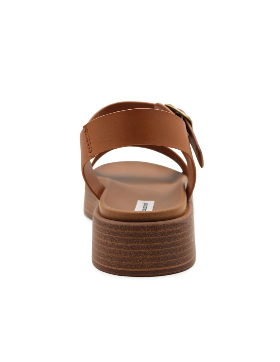 Sandalias de piso Color Café Para Mujer De RBCOLLECTION