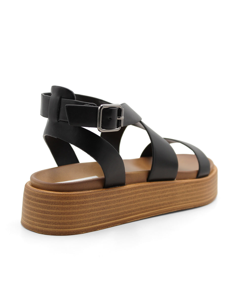 Sandalias de piso  Color Negro Para Mujer De RBCOLLECTION