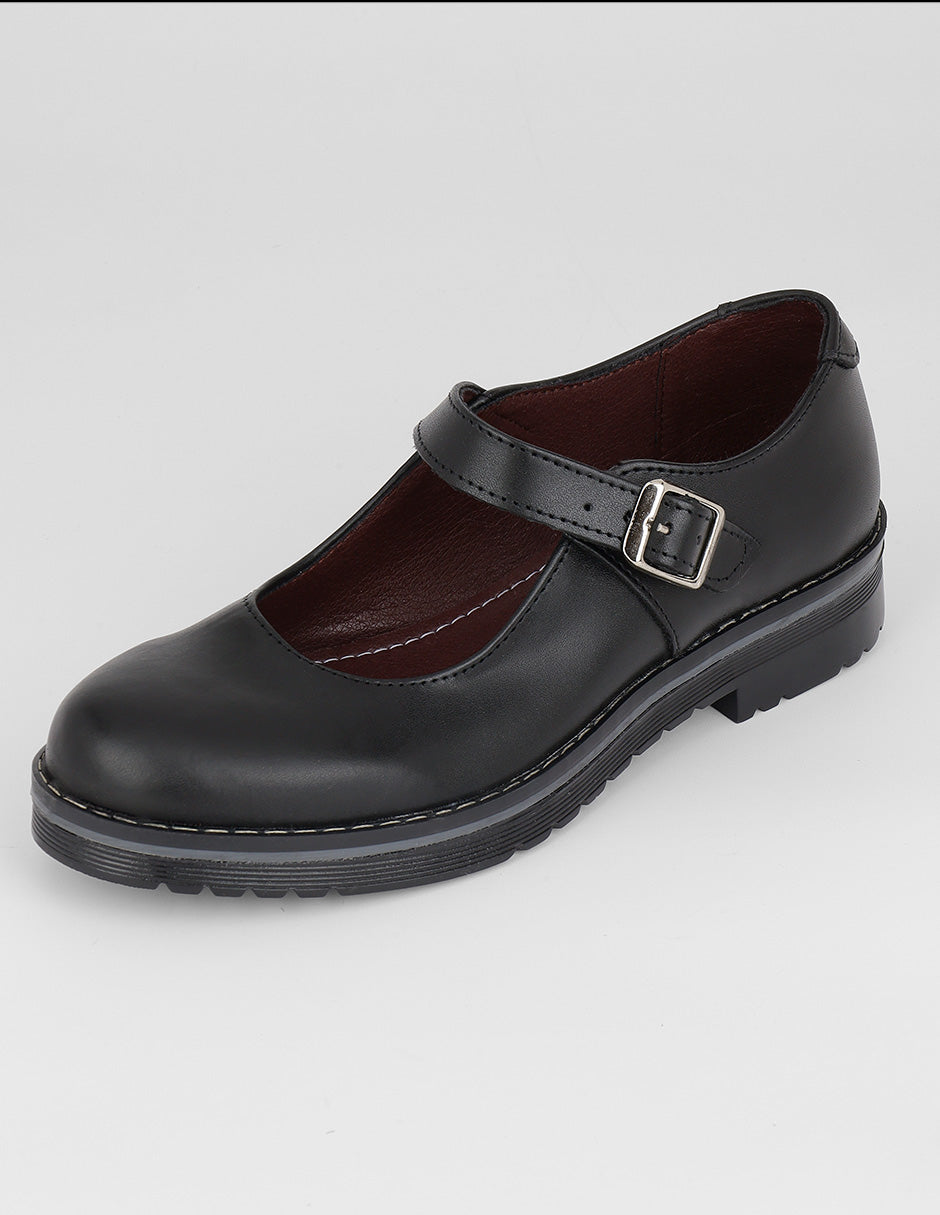 Mary jane Hand made en Piel – Negro