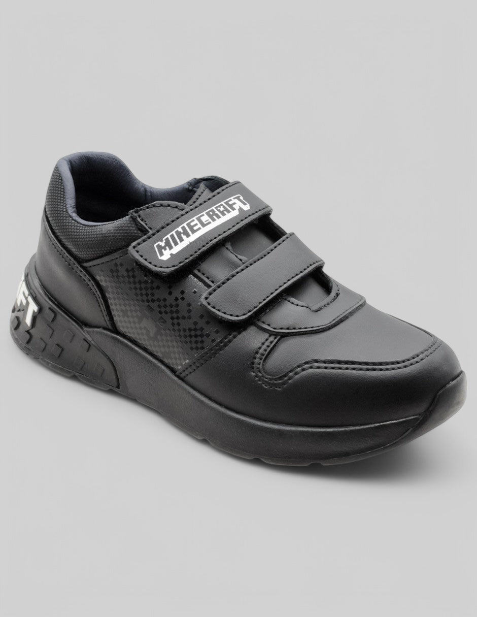 Tenis Exterior Piel Color Negro Para Niño De RBCOLLECTION
