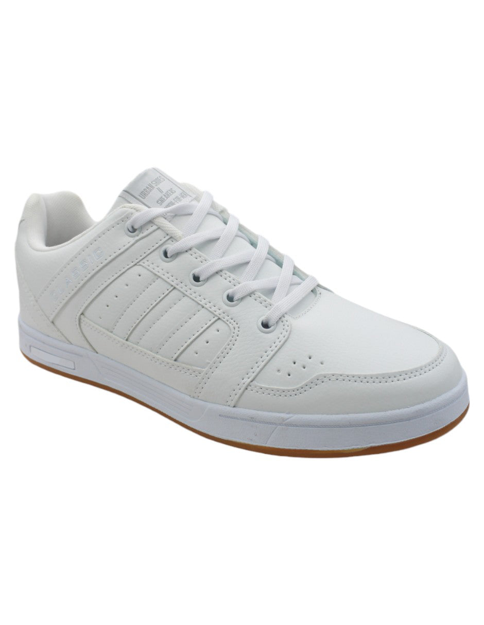 Tenis con cordones Exterior Piel vegana Color Blanco Para Hombre De RBCOLLECTION