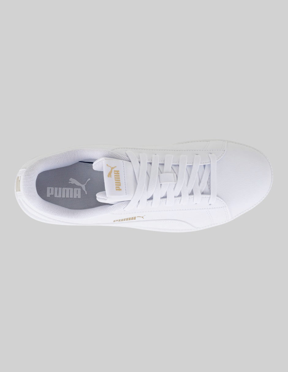 Tenis con cordones  UP  en Piel vegana – Blanco