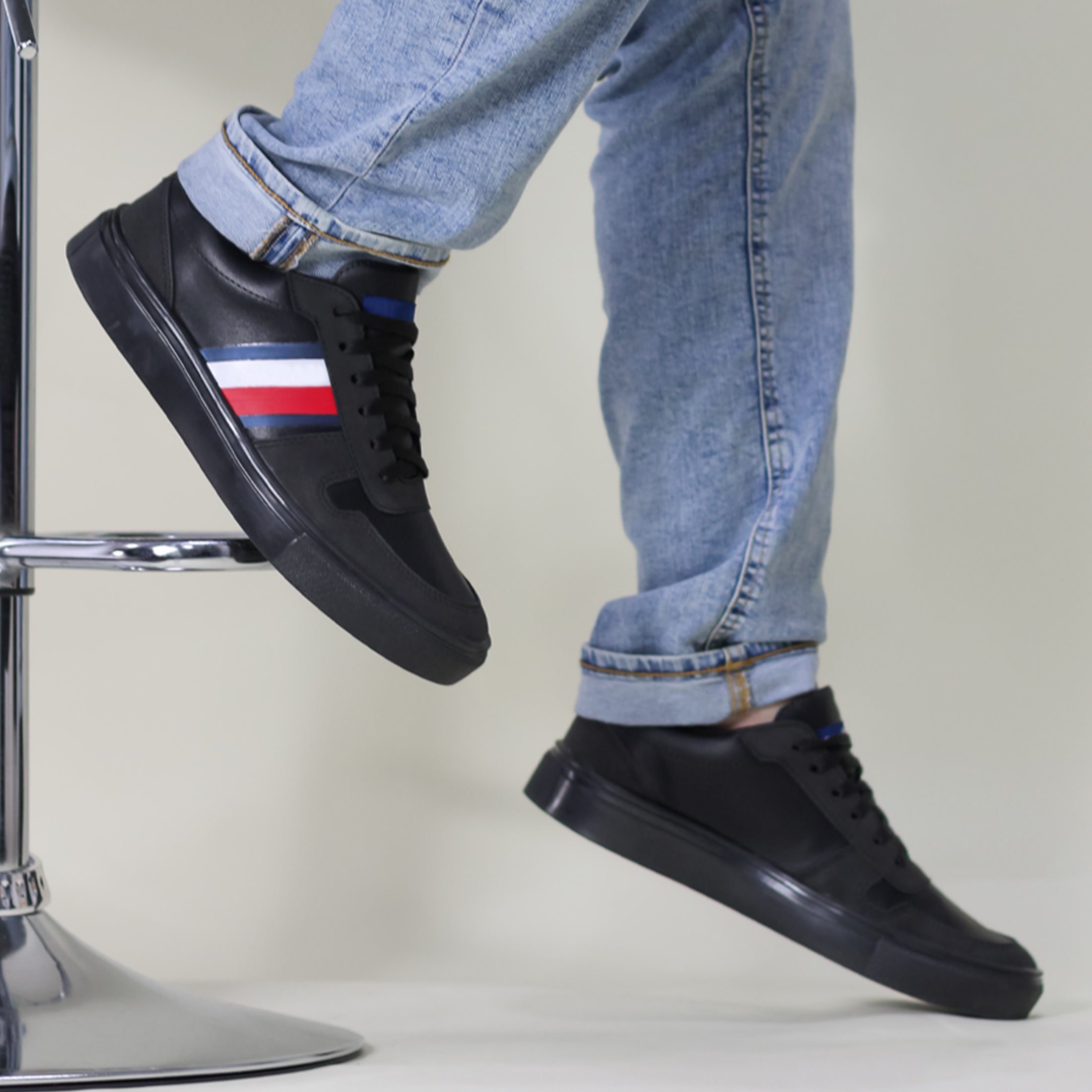 Tenis con cordones HILLS en Piel vegana - Negro