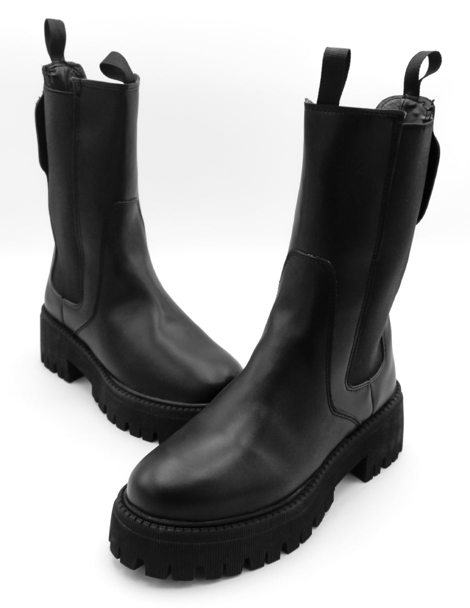 Botas casuales Bike en Piel Vegana - Negro