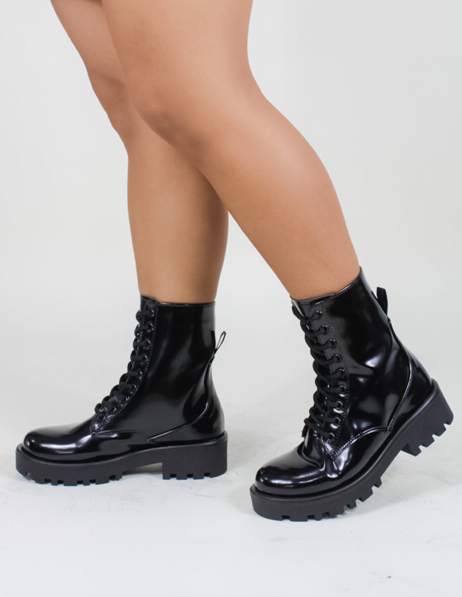 Botas casuales  en Charol - Negro