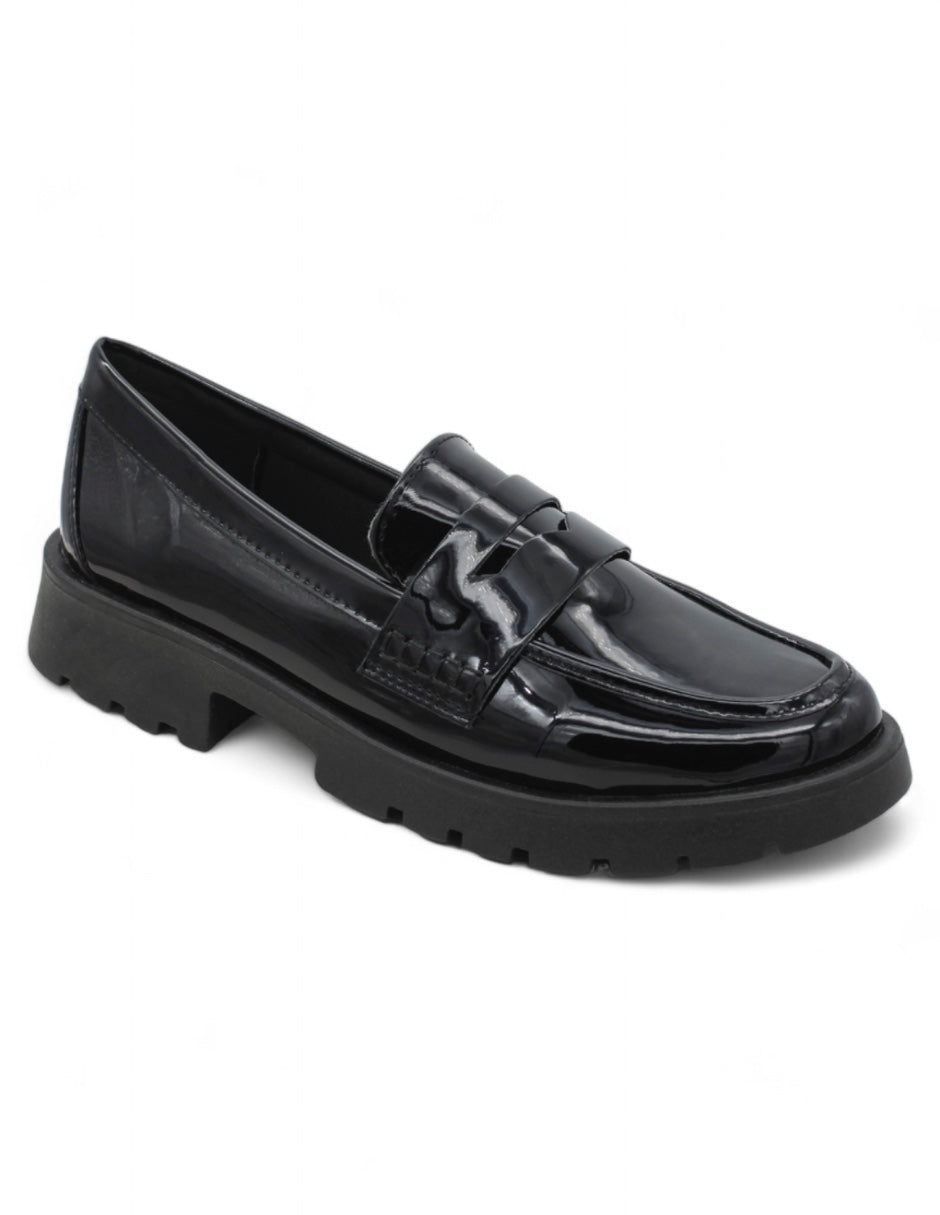 Mocasines Exterior Charol Color Negro Para Mujer De RBCOLLECTION