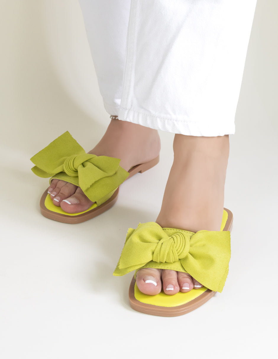 Sandalias de piso  en Textil - Verde