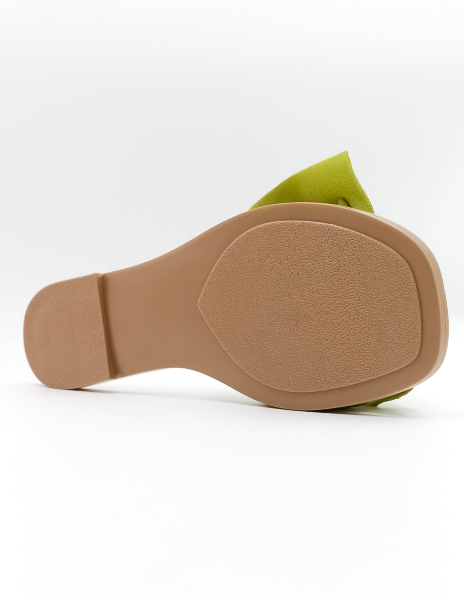 Sandalias de piso  en Textil - Verde