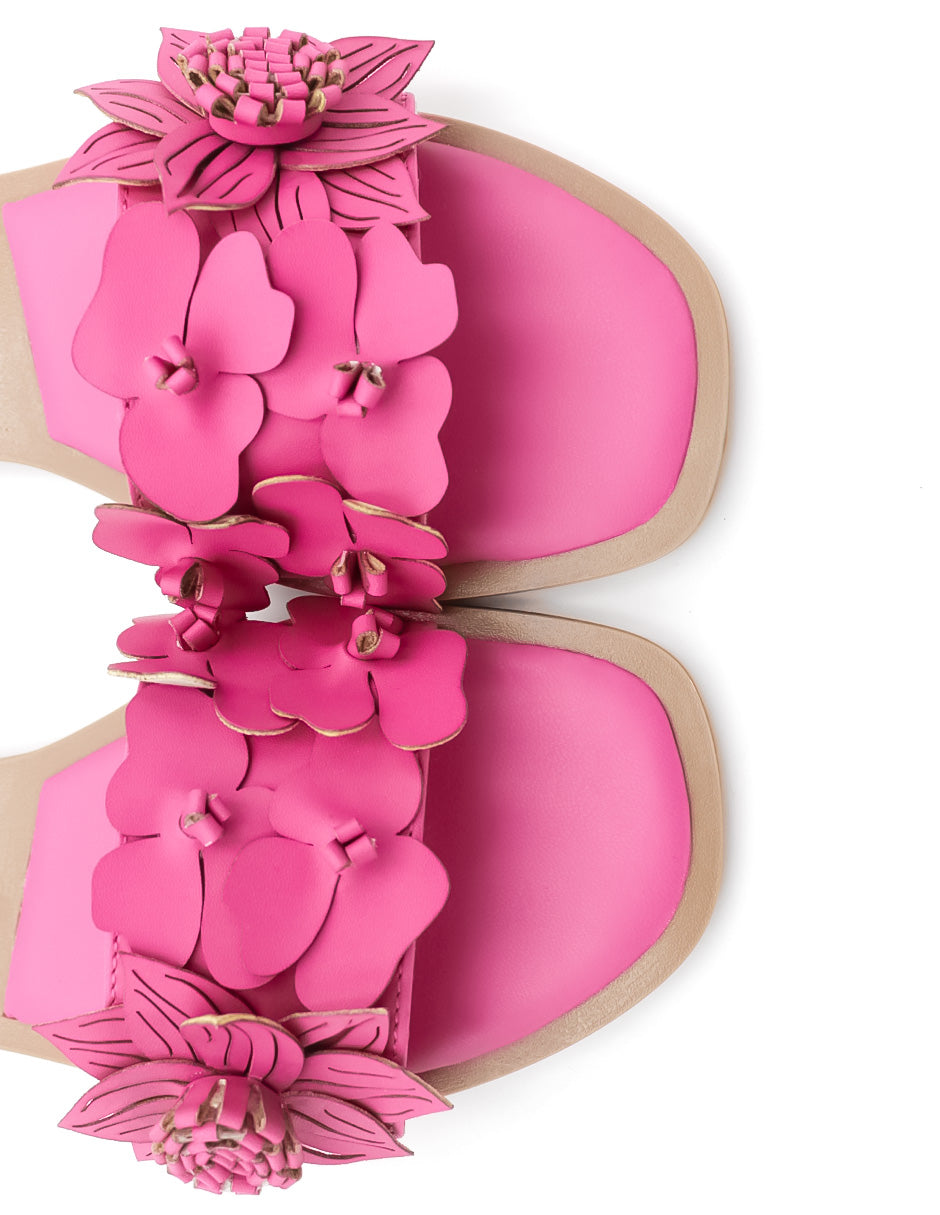 Sandalias de piso  en Textil - Rosa