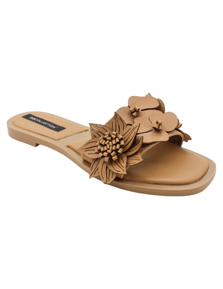 Sandalias de piso Exterior Textil Color Café Para Mujer De RBBASICS