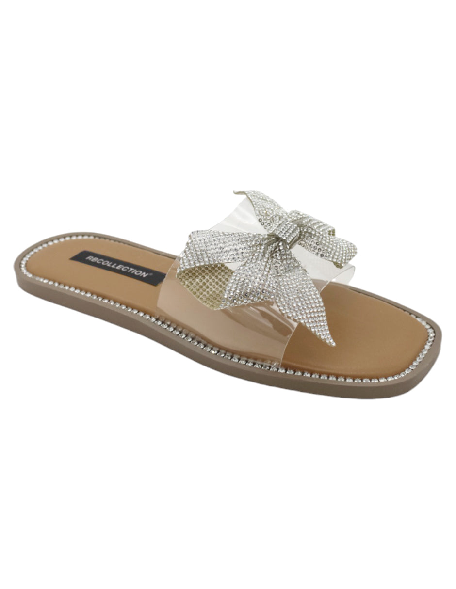 Sandalias de piso Exterior Sintético Color Plata Para Mujer De RBCOLLECTION