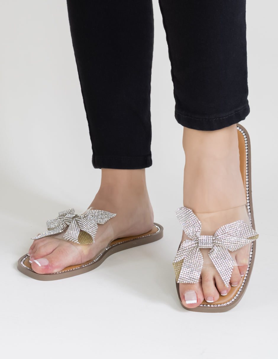 Sandalias de piso  en Sintético - Plata