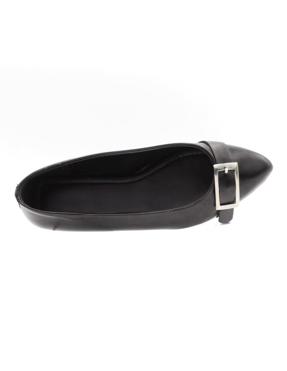 Flats puntales en Piel vegana - Negro