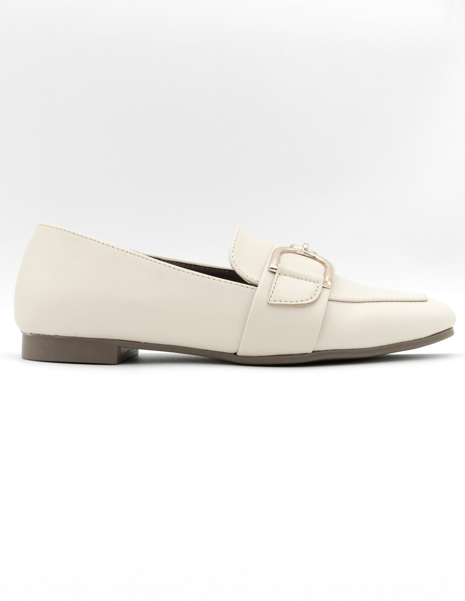 Mocasines en Piel vegana - Blanco