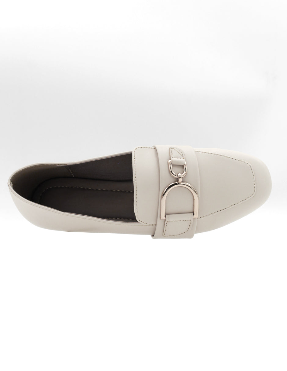 Mocasines en Piel vegana - Blanco