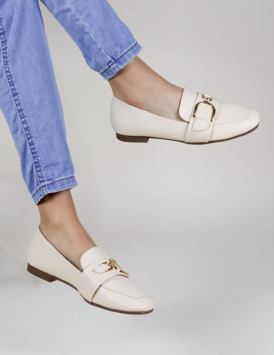 Mocasines en Piel vegana - Blanco