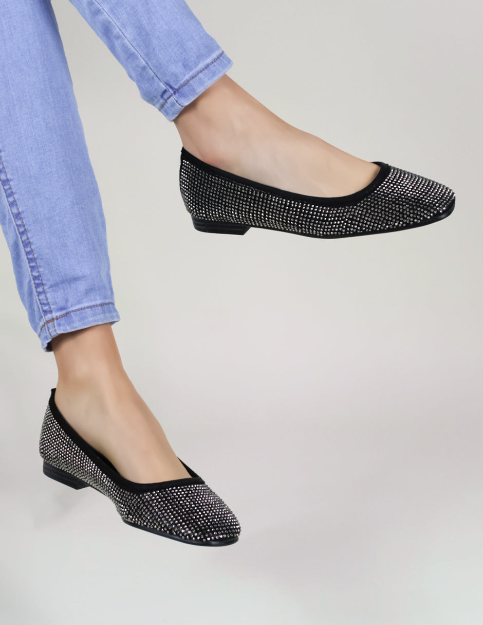 Flats clásicas en Sintético - Negro