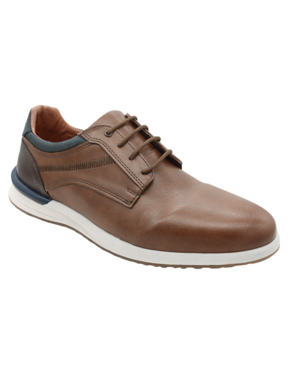 Oxfords Exterior Piel vegana Color Café Para Hombre De RBCOLLECTION