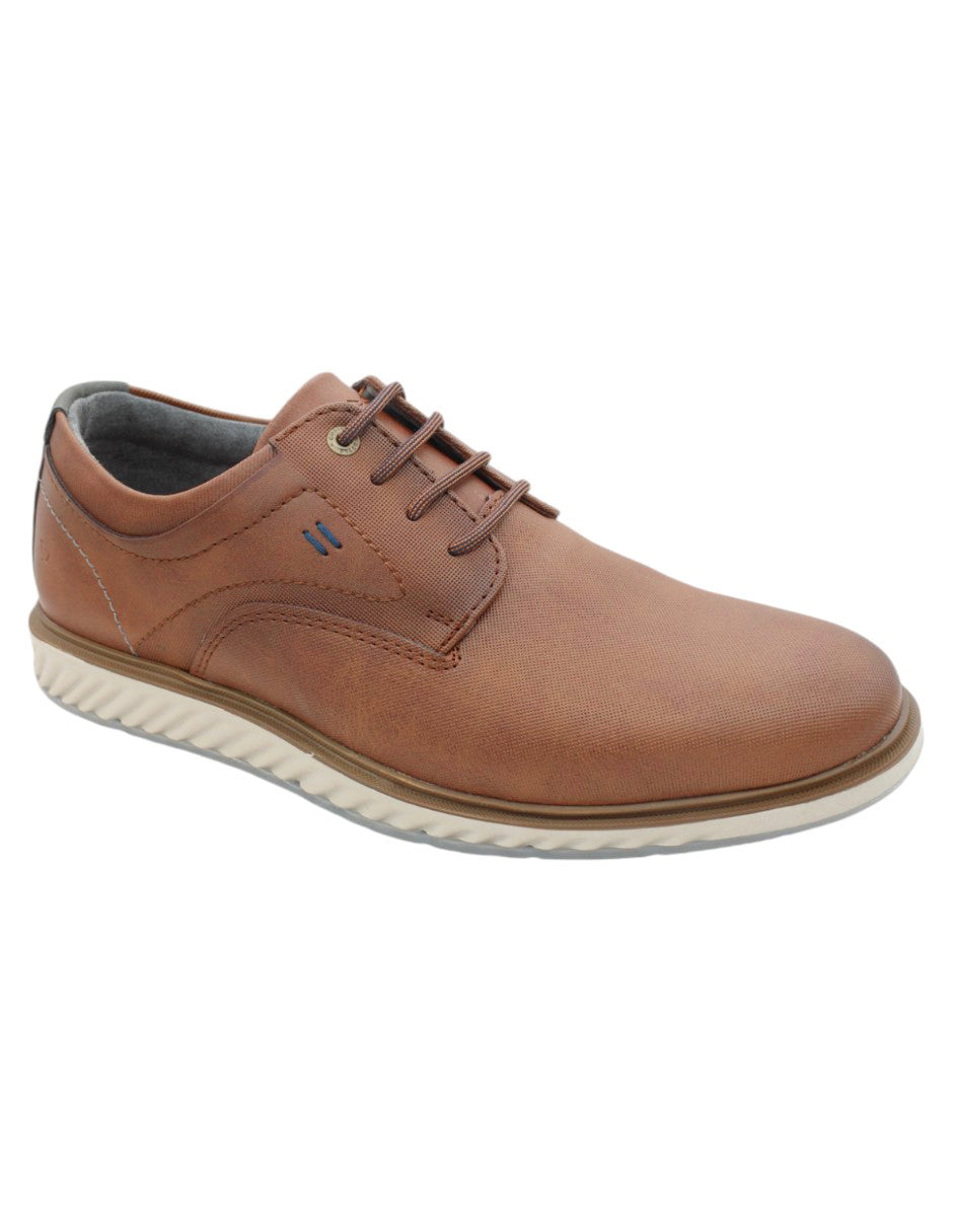 Oxfords Exterior Piel vegana Color Café Para Hombre De RBCOLLECTION