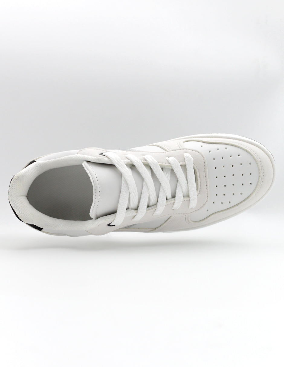 Tenis con cordones Bear en Piel vegana - Blanco