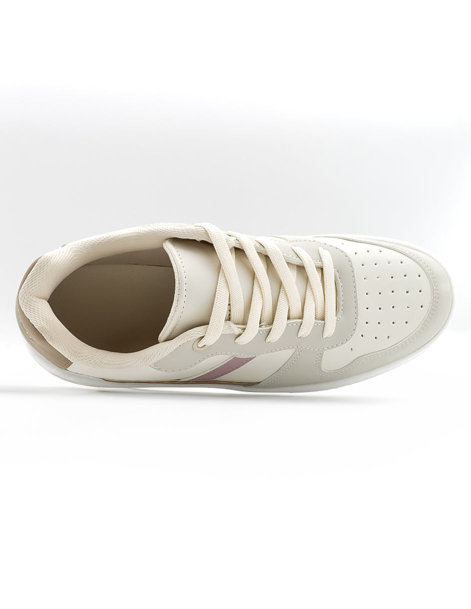 Tenis con cordones Bear en Piel vegana - Blanco