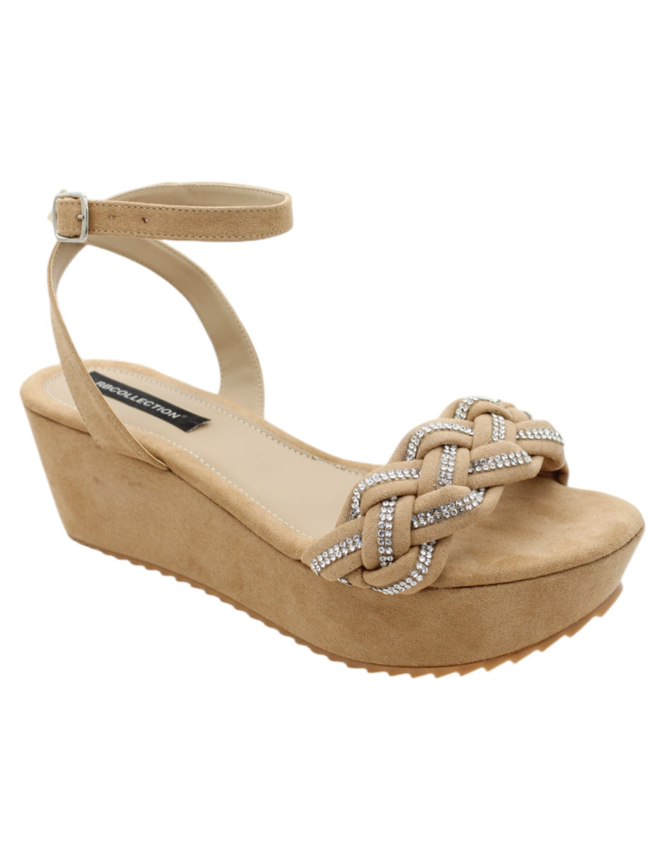 Sandalias con plataforma Exterior Gamuza sintética Color Beige  Para Mujer De RBCOLLECTION
