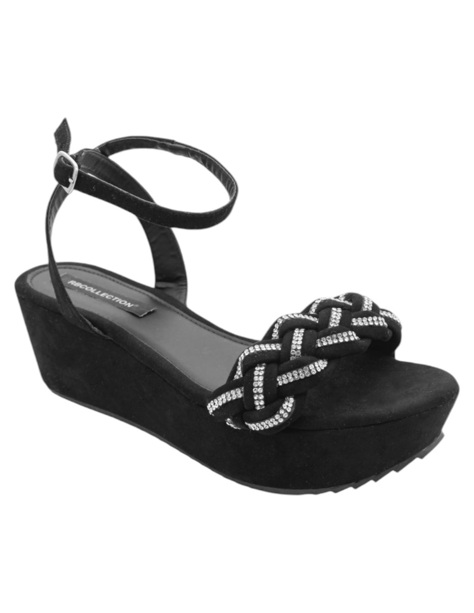 Sandalias con plataforma Exterior Gamuza sintética Color Negro Para Mujer De RBCOLLECTION