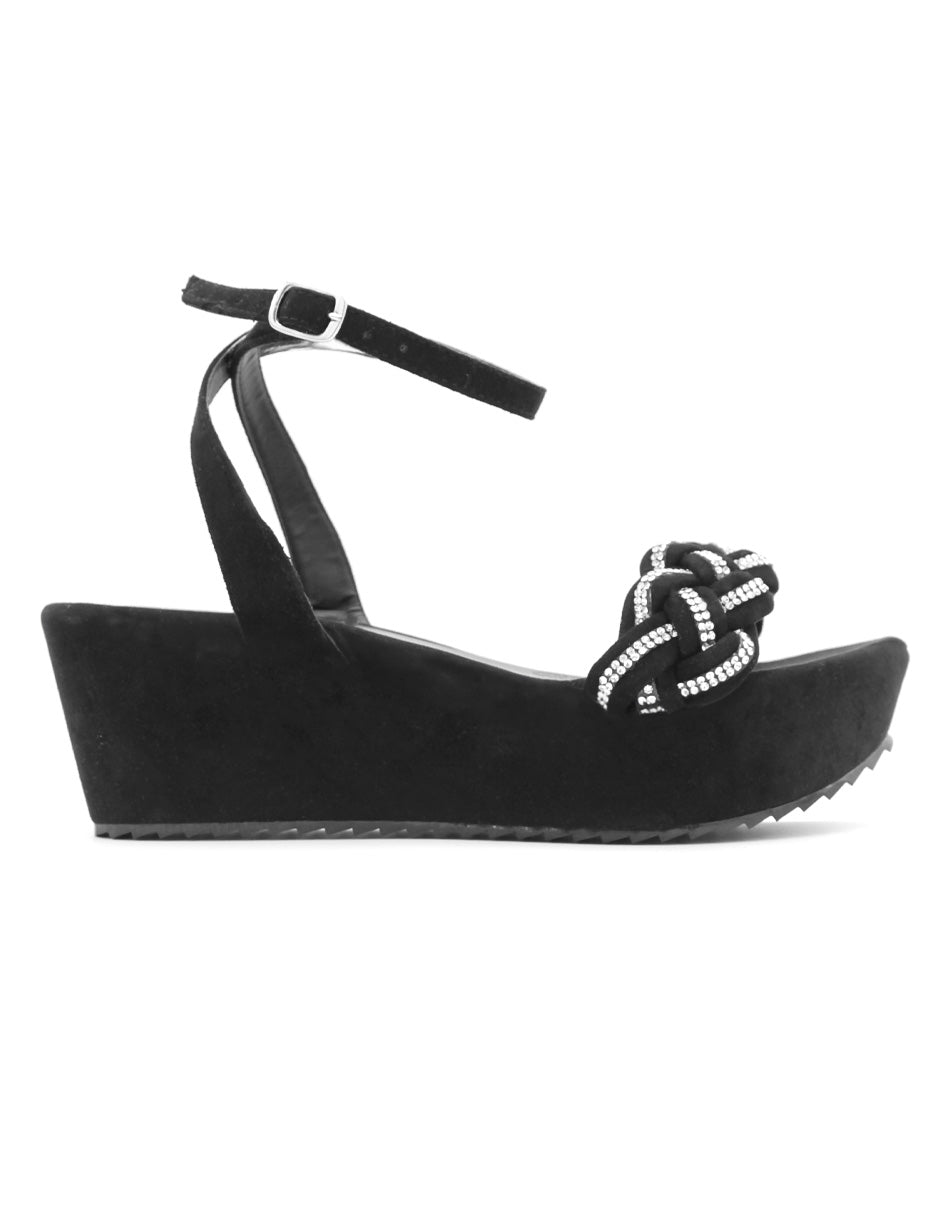 Sandalias con plataforma  en Gamuza sintética - Negro