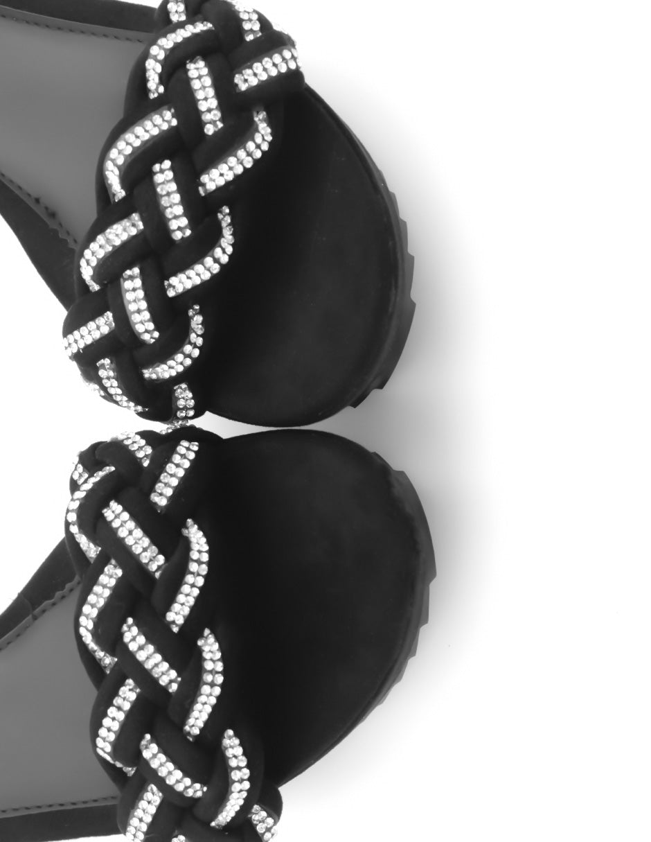 Sandalias con plataforma  en Gamuza sintética - Negro