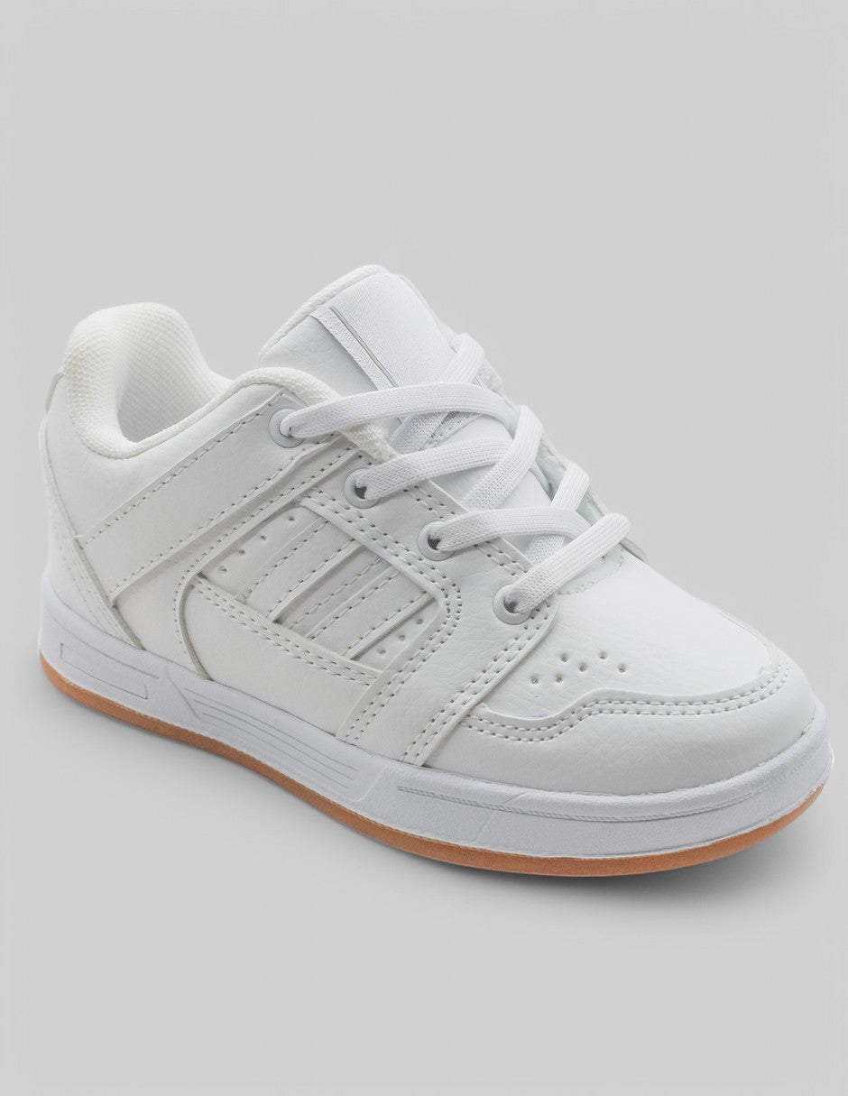 Tenis Exterior Piel vegana Color Blanco Para Niño De RBCOLLECTION