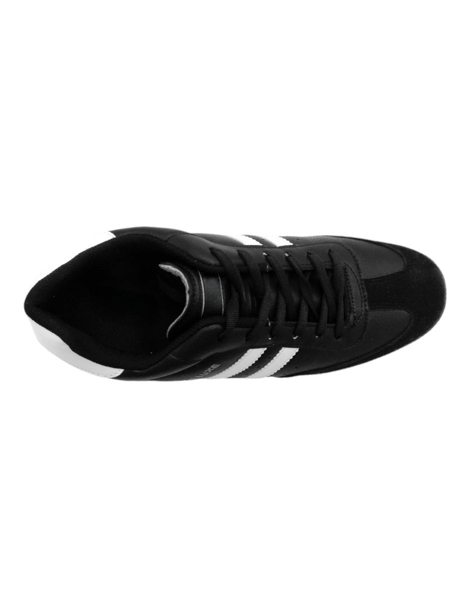 Tenis con cordones Luxe en Piel vegana - Negro