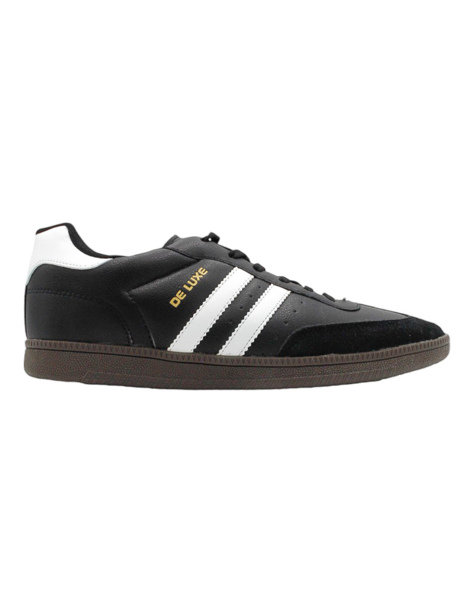Tenis con cordones Luxe en Piel vegana - Negro