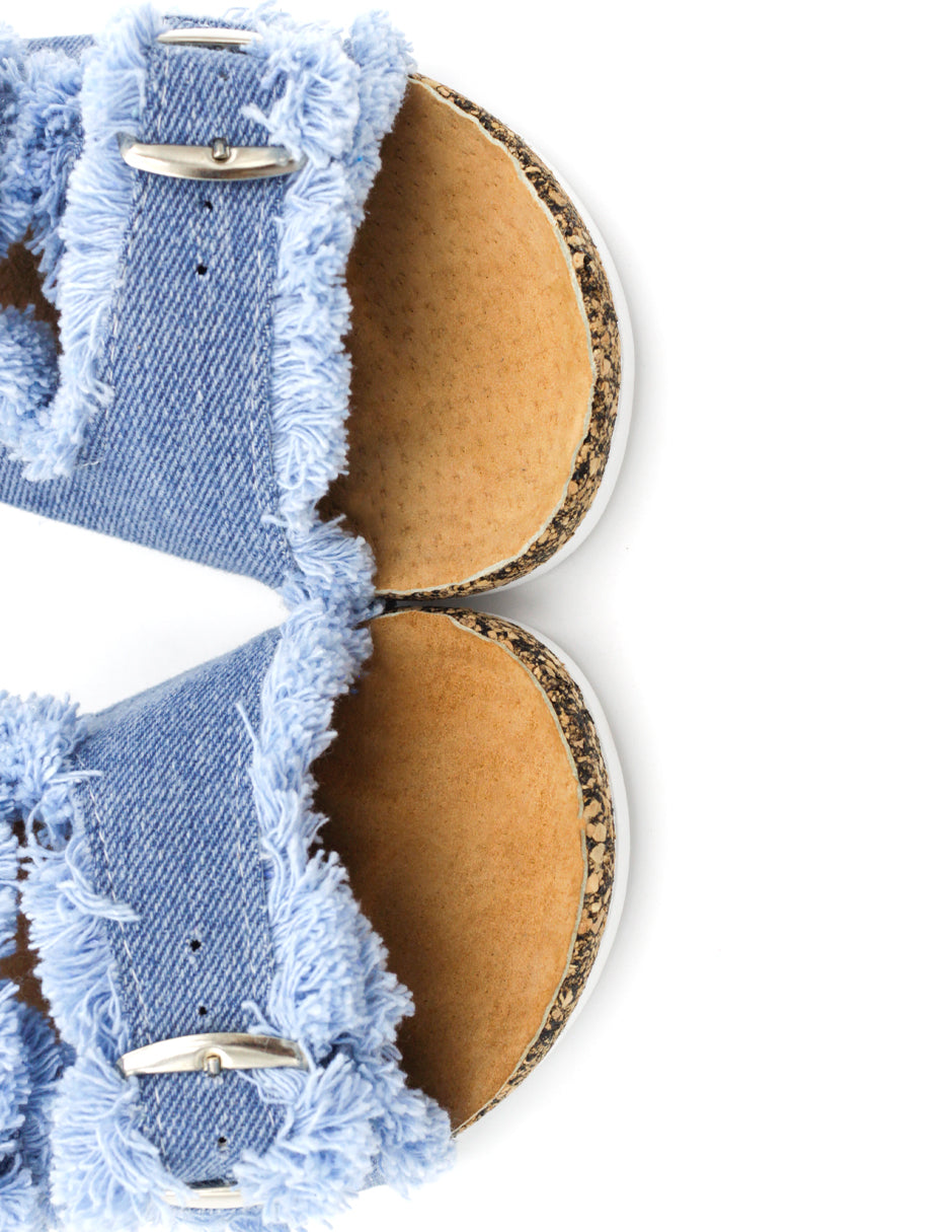 Sandalias de piso BIRTE en Textil - Azul