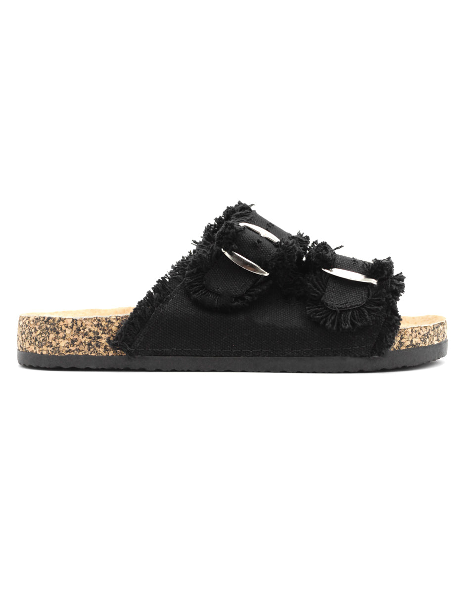 Sandalias de piso BIRTE en Textil - Negro