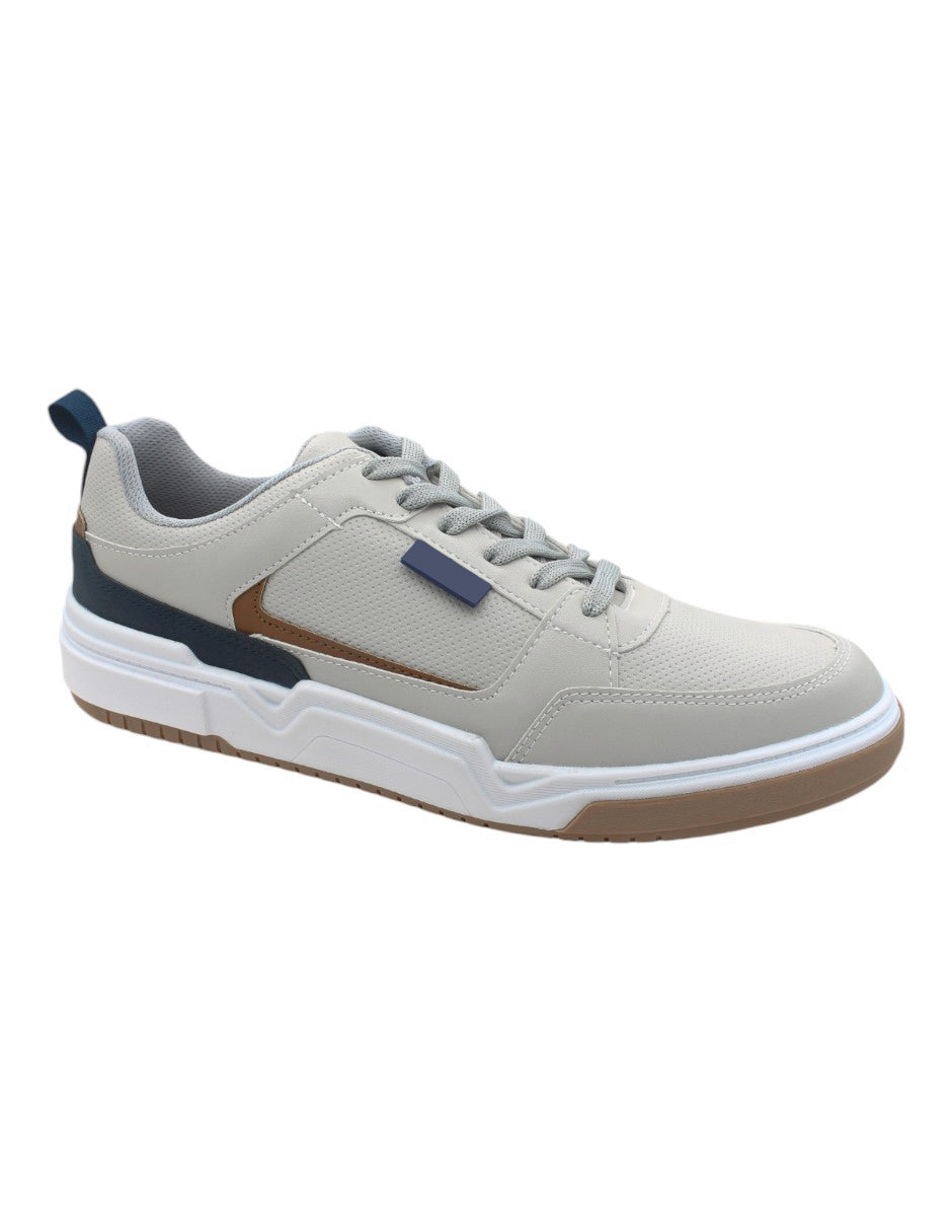 Tenis con cordones Exterior Piel vegana Color Beige  Para Hombre De RBCOLLECTION