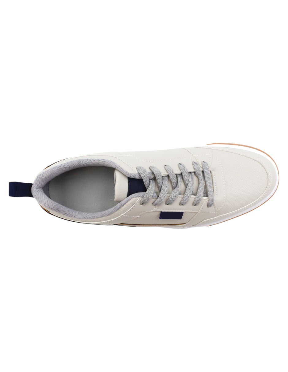 Tenis con cordones M.R.U en Piel vegana - Beige