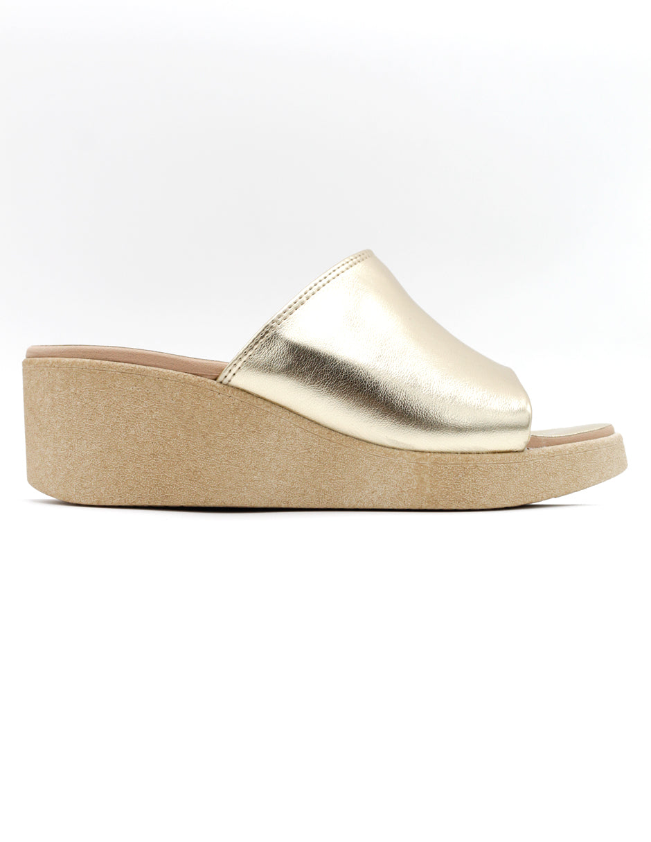 Sandalias con plataforma en Sintético - Oro