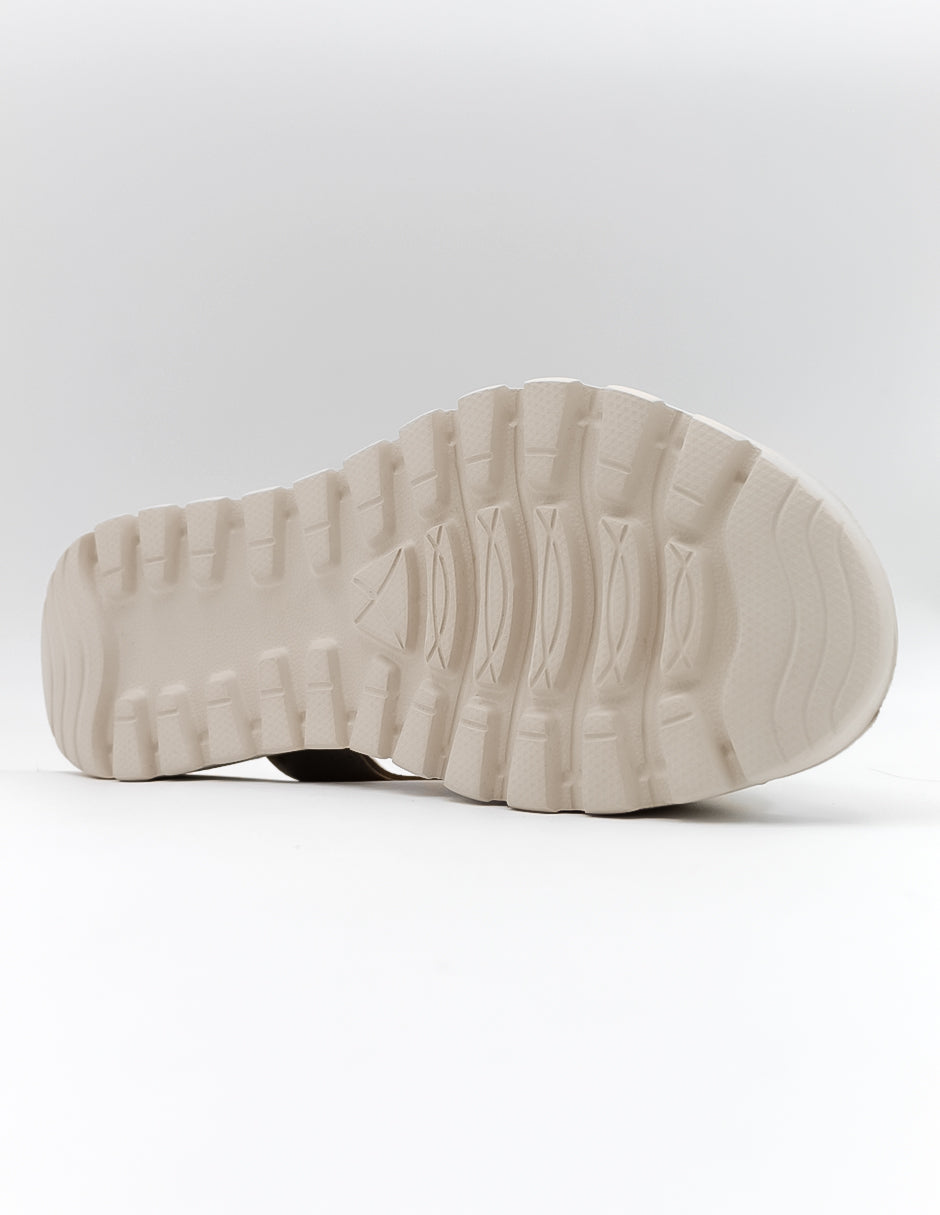 Sandalias de piso  en Piel vegana – Dorado