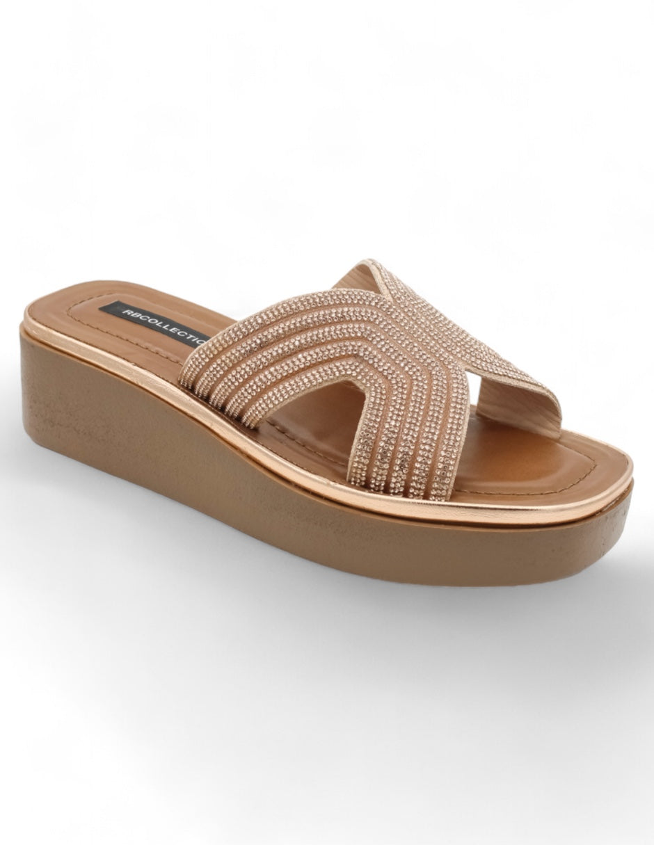 Sandalias con plataforma Exterior Sintético Color Café Para Mujer De RBCOLLECTION