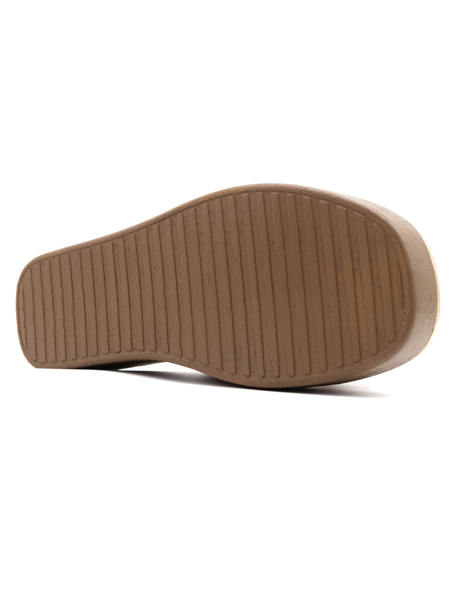 Sandalias con plataforma en Sintético - Café