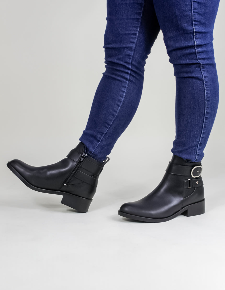 Botas casuales  en Piel Vegana - Negro