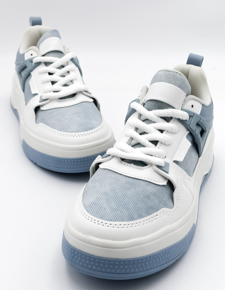 Tenis con Cordones  STAR en TEXTIL color Azul