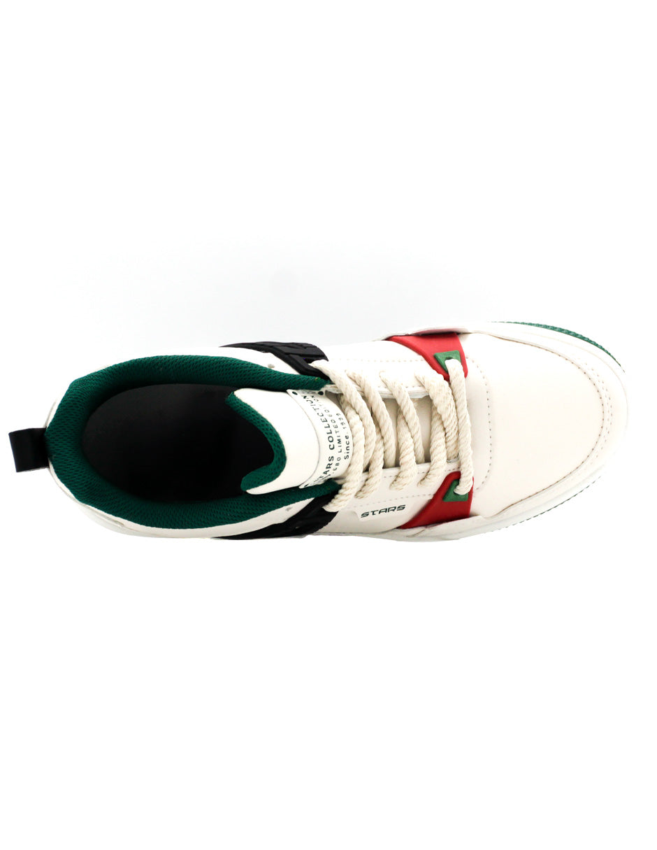 Tenis con cordones  STAR en Piel Vegana  - Beige