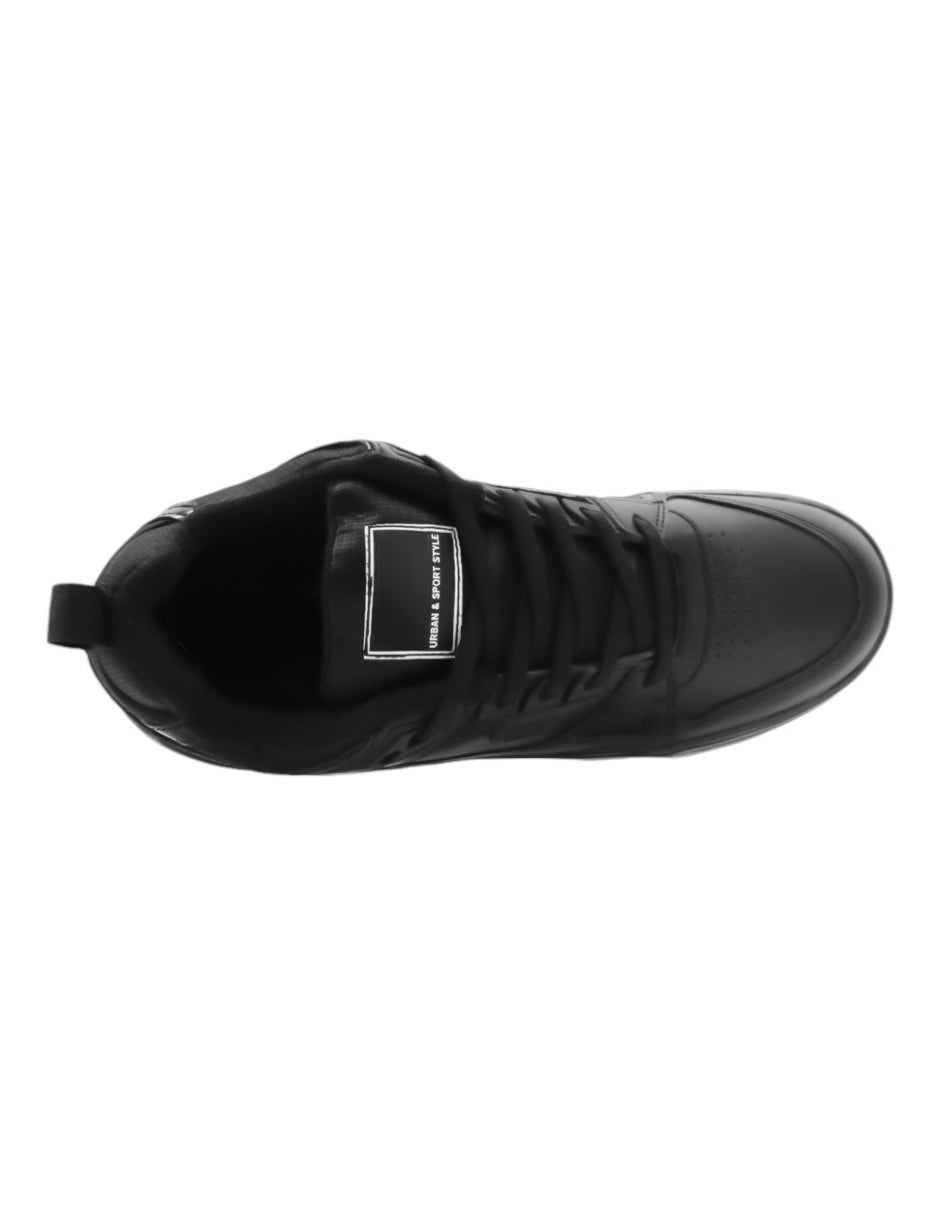 Tenis con cordones TRX en Piel vegana - Negro