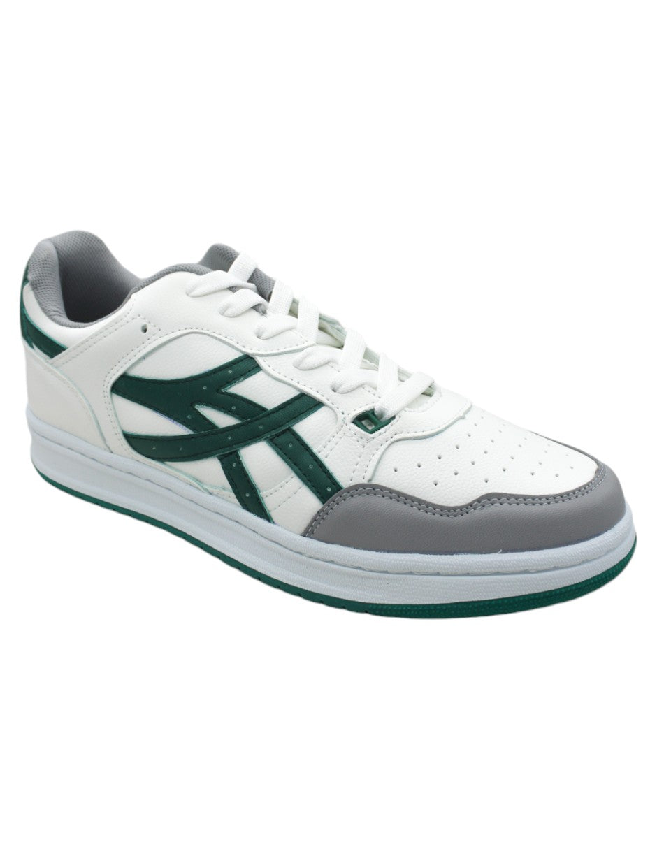 Tenis con cordones Exterior Piel vegana Color Blanco Para Hombre De RBCOLLECTION