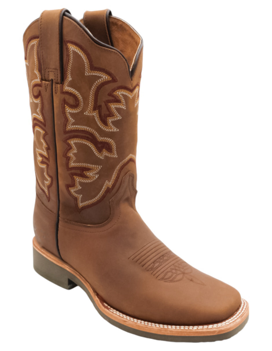 Botas tipo western Exterior Piel Color Café Para Hombre De RBCOLLECTION