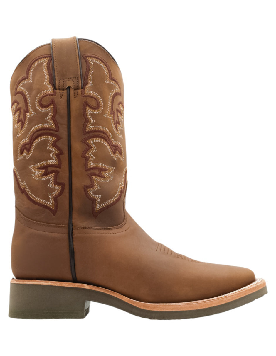 Botas tipo western  en Piel - Café